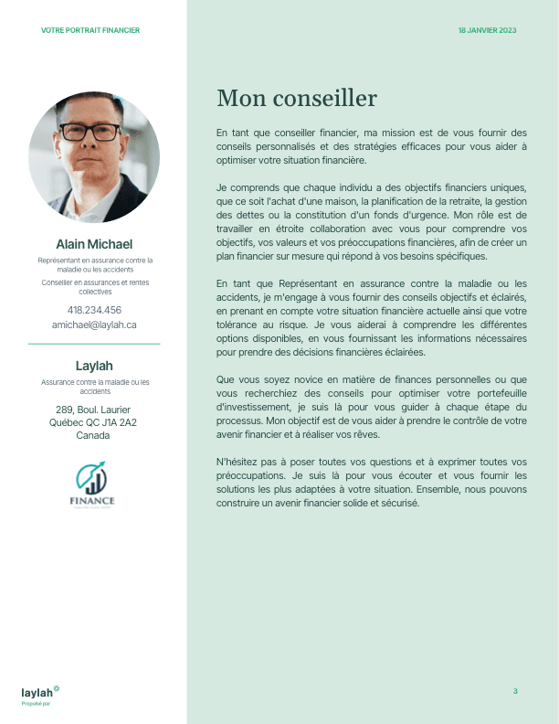 Profil du conseiller